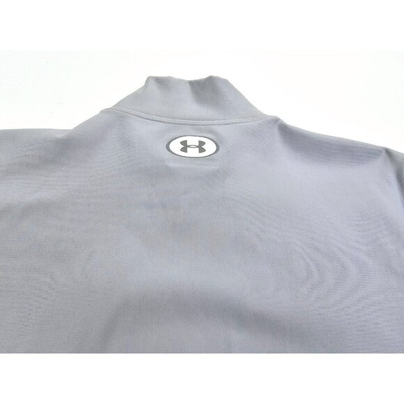 Under Armour Size XL Women's Gray Compression Coldgear Turtleneck Logo Athletic - Picture 6 of 10